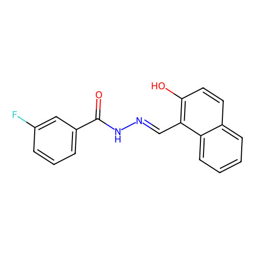 3-Fluoro-N'-[(2-hydroxynaphthalen-1-YL)methylidene]benzohydrazide structure