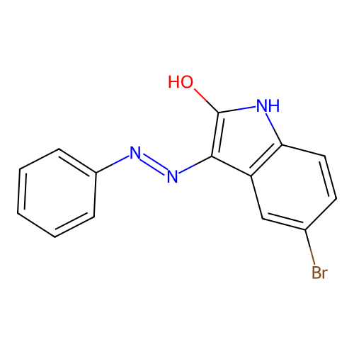 5-Bromo-3-(phenyl-hydrazono)-1,3-dihydro-indol-2-one structure
