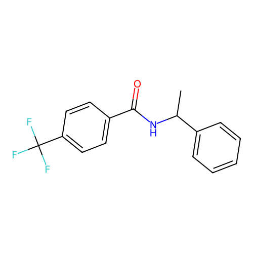 N-(1-phenylethyl)-4-(trifluoromethyl)benzamide structure