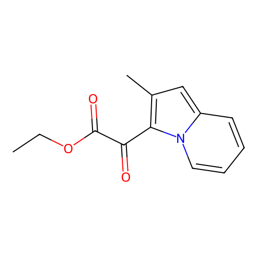Ethyl 2-(2-methylindolizin-3-yl)-2-oxoacetate structure