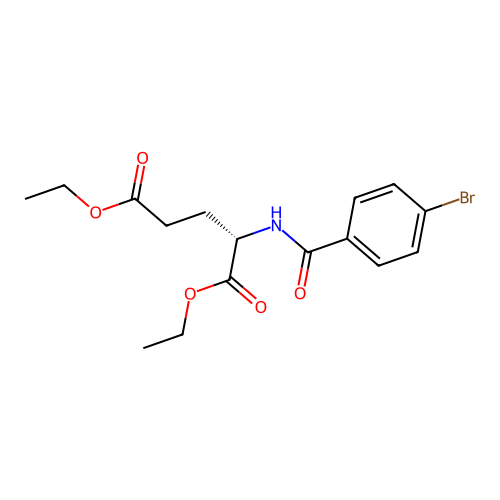 diethyl N-(4-bromobenzoyl)-L-glutamate structure