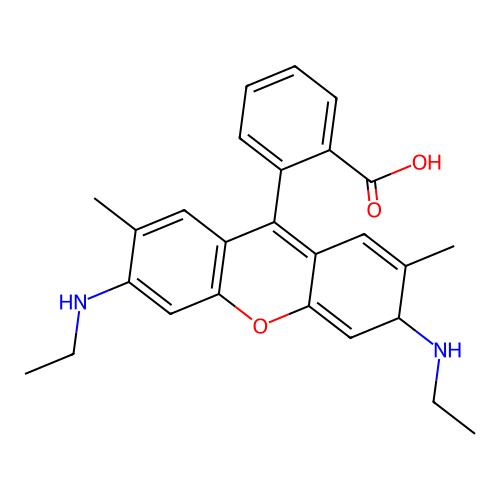 2-(3,6-Bis(ethylamino)-2,7-dimethyl-3H-xanthen-9-yl)benzoic acid structure