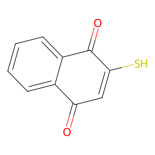 2-Mercapto-1,4-naphthoquinone structure