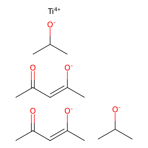 Diisopropoxytitanium bis(acetylacetonate) structure