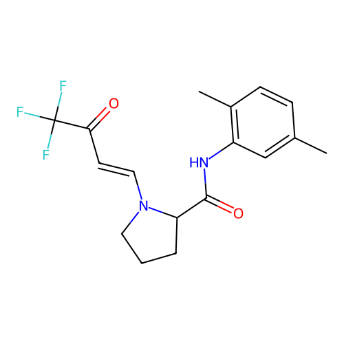 N-(2,5-DIMETHYLPHENYL)-1-[(1E)-4,4,4-TRIFLUORO-3-OXOBUT-1-EN-1-YL]PYRROLIDINE-2-CARBOXAMIDE structure