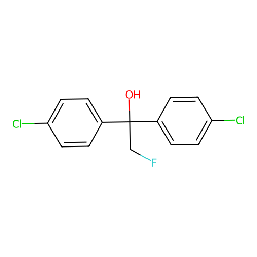 Benzhydrol, 4,4'-dichloro-alpha-fluoromethyl- structure