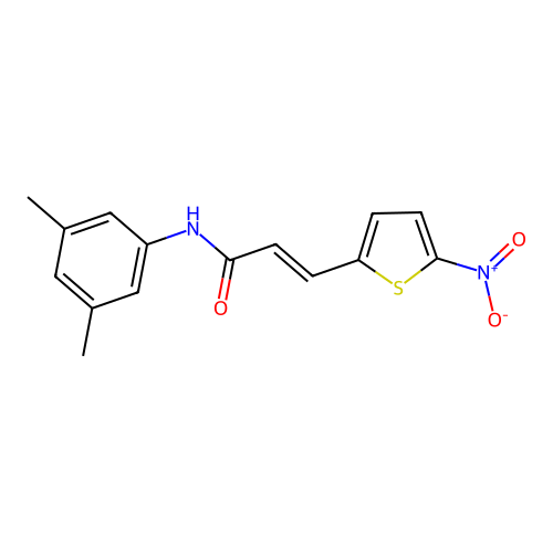 (E)-N-(3,5-dimethylphenyl)-3-(5-nitrothiophen-2-yl)prop-2-enamide structure