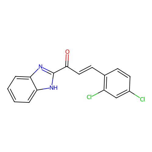 1-(1H-benzimidazol-2-yl)-3-(2,4-dichlorophenyl)-2-propen-1-one structure