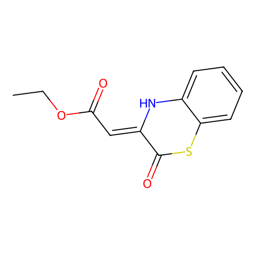 ethyl (2-oxo-2H-1,4-benzothiazin-3(4H)-ylidene)acetate structure
