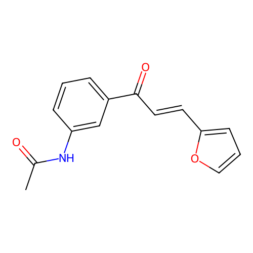 N-[3-[(E)-3-(furan-2-yl)prop-2-enoyl]phenyl]acetamide structure