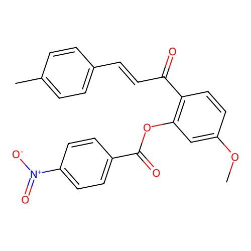 [5-methoxy-2-[(E)-3-(4-methylphenyl)prop-2-enoyl]phenyl] 4-nitrobenzoate structure