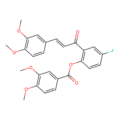 2-[3-(3,4-Dimethoxyphenyl)acryloyl]-4-fluorophenyl 3,4-dimethoxybenzoate structure