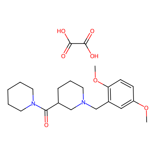 (1-(2,5-Dimethoxybenzyl)piperidin-3-yl)(piperidin-1-yl)methanone oxalate structure