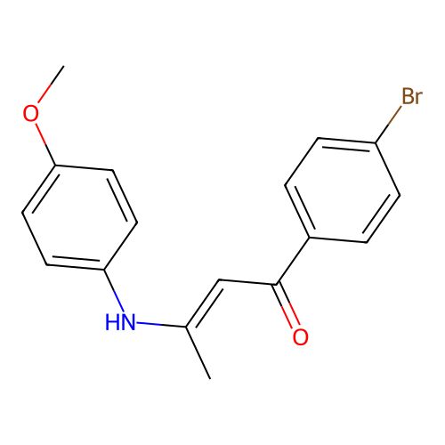 1-(4-Bromophenyl)-3-[(4-methoxyphenyl)amino]-2-buten-1-one structure