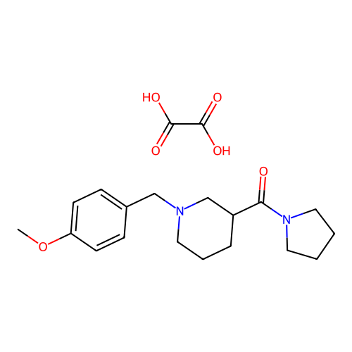 (1-(4-Methoxybenzyl)piperidin-3-yl)(pyrrolidin-1-yl)methanone oxalate structure
