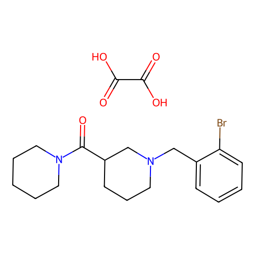 (1-(2-Bromobenzyl)piperidin-3-yl)(piperidin-1-yl)methanone oxalate structure