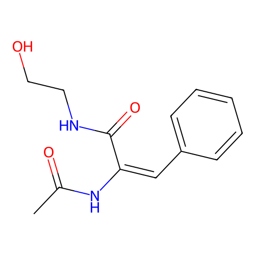 2-Acetylamino-N-(2-hydroxy-ethyl)-3-phenyl-acrylamide structure