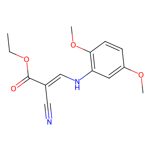 Ethyl 2-cyano-3-[(2,5-dimethoxyphenyl)amino]prop-2-enoate structure