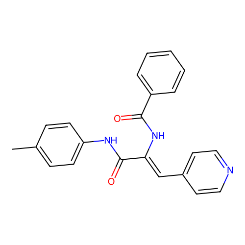N-(2-Pyridin-4-yl-1-p-tolylcarbamoyl-vinyl)-benzamide structure