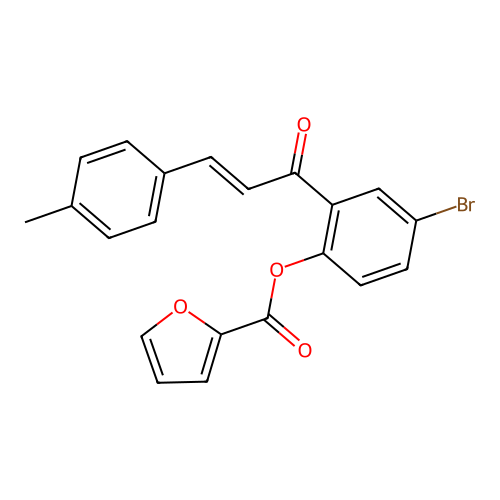 4-Bromo-2-[3-(4-methylphenyl)acryloyl]phenyl 2-furoate structure