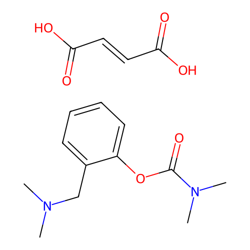 2-[(Dimethylamino)methyl]phenyl dimethylcarbamate 2-butenedioate structure