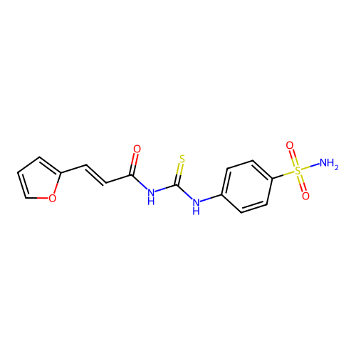 4-[3-(3-Furan-2-yl-acryloyl)-thioureido]-benzenesulfonamide structure