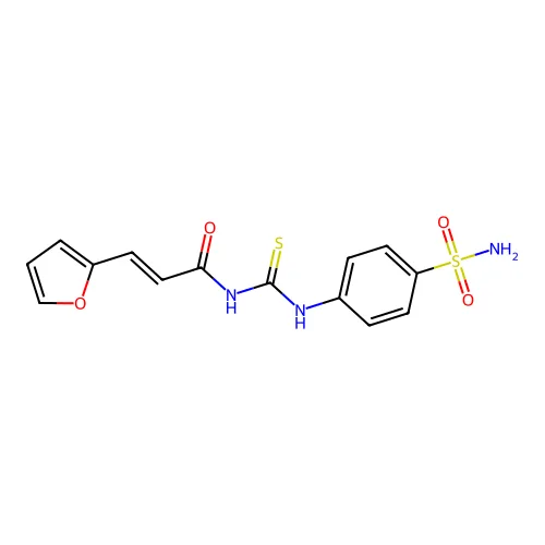 4-[3-(3-呋喃-2-基-丙烯酰基)-硫脲基]-苯磺酰胺 structure