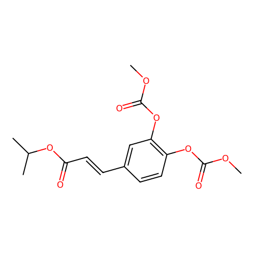 (E)-3-(3,4-Bis-methoxycarbonyloxy-phenyl)-acrylic acid isopropyl ester structure