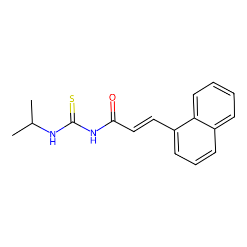 N-isopropyl-N'-[3-(1-naphthyl)acryloyl]thiourea structure