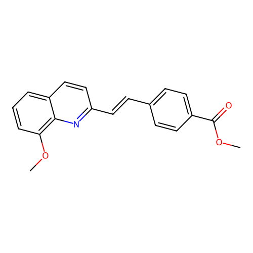 methyl 4-[(E)-2-(8-methoxyquinolin-2-yl)ethenyl]benzoate structure