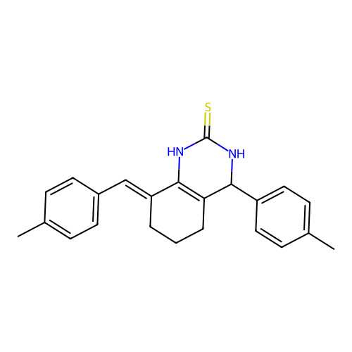 8-(4-methylbenzylidene)-4-(4-methylphenyl)-3,4,5,6,7,8-hexahydro-2(1H)-quinazolinethione structure