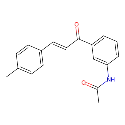 N-{3-[3-(4-methylphenyl)acryloyl]phenyl}acetamide structure
