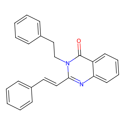 3-(2-phenylethyl)-2-(2-phenylvinyl)-4(3H)-quinazolinone structure