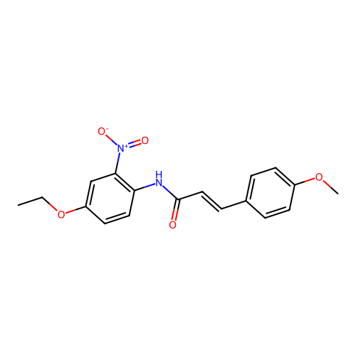 (E)-N-(4-ethoxy-2-nitrophenyl)-3-(4-methoxyphenyl)prop-2-enamide structure