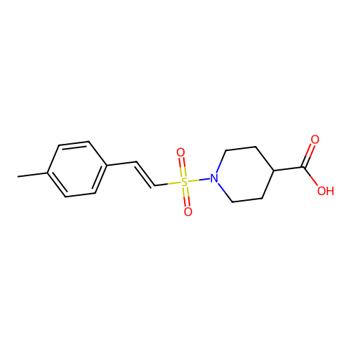1-[2-(4-Methylphenyl)ethenesulfonyl]piperidine-4-carboxylic acid structure