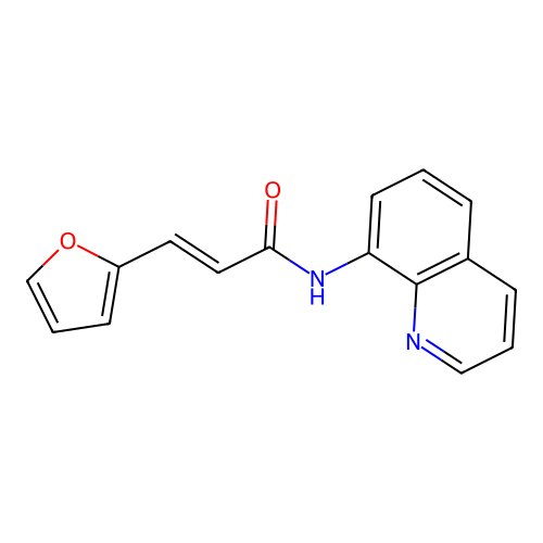 (E)-3-呋喃-2-基-N-喹啉-8-基丙烯酰胺 structure