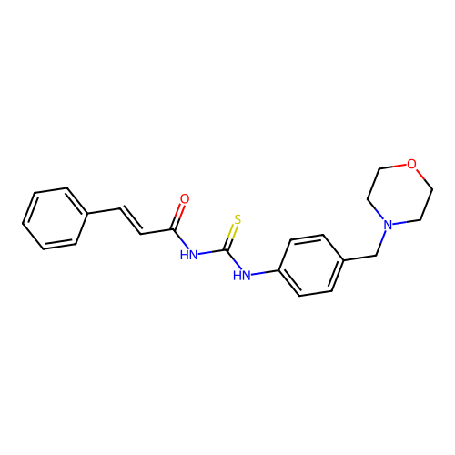 (2E)-N-{[4-(morpholin-4-ylmethyl)phenyl]carbamothioyl}-3-phenylprop-2-enamide structure