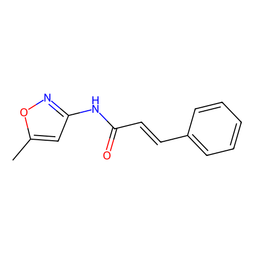 N-(5-甲基-3-异噁唑基)-3-苯基丙烯酰胺 structure