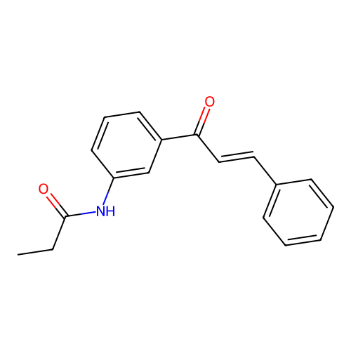 N-(3-cinnamoylphenyl)propanamide structure