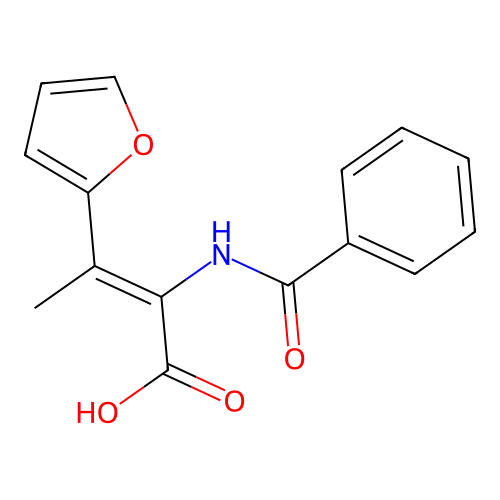 2-(苯甲酰氨基)-3-(2-呋喃基)-2-butenoic 酸 structure
