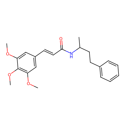 (E)-N-(4-phenylbutan-2-yl)-3-(3,4,5-trimethoxyphenyl)prop-2-enamide structure