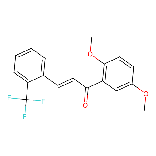 1-(2,5-Dimethoxyphenyl)-3-[2-(trifluoromethyl)phenyl]-2-propen-1-one structure