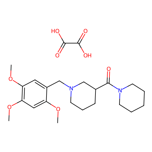 Piperidin-1-yl(1-(2,4,5-trimethoxybenzyl)piperidin-3-yl)methanone oxalate structure