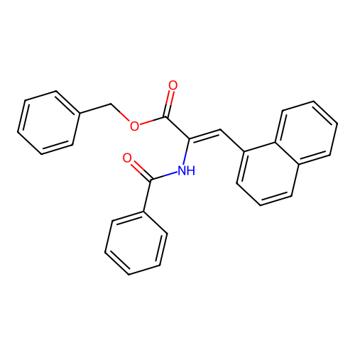 benzyl (Z)-2-benzamido-3-naphthalen-1-ylprop-2-enoate structure