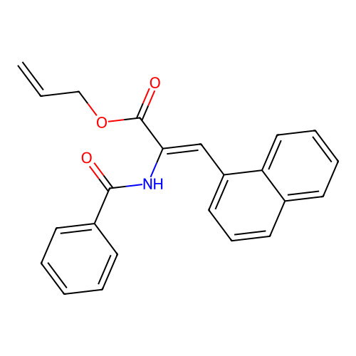 (Z)-2-Benzoylamino-3-naphthalen-1-yl-acrylic acid allyl ester structure