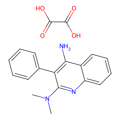 N2,N2-dimethyl-3-phenylquinoline-2,4-diamine oxalate structure