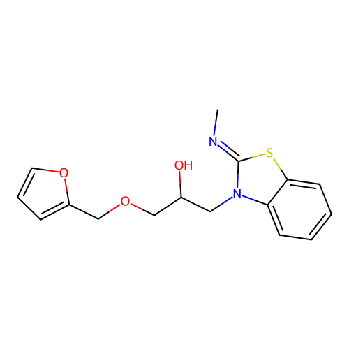 (Z)-1-(furan-2-ylmethoxy)-3-(2-(methylimino)benzo[d]thiazol-3(2H)-yl)propan-2-ol structure