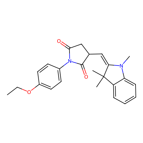 (E)-1-(4-ethoxyphenyl)-3-((1,3,3-trimethylindolin-2-ylidene)methyl)pyrrolidine-2,5-dione structure