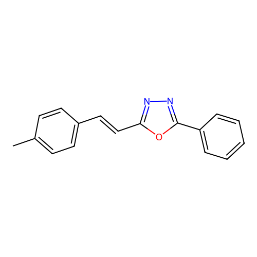 2-[2-(4-Methylphenyl)vinyl]-5-phenyl-1,3,4-oxadiazole structure