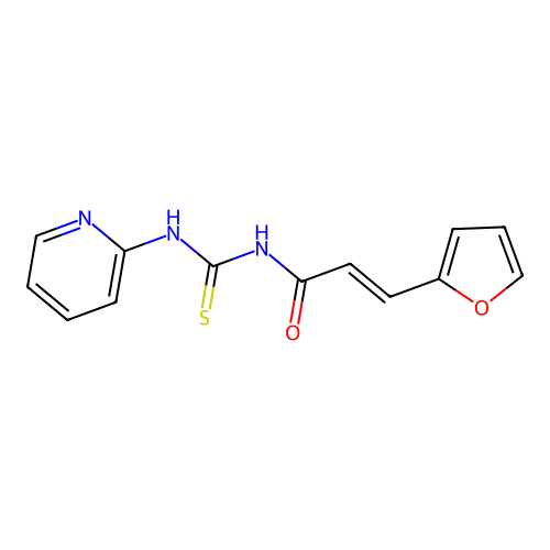 1-((E)-3-Furan-2-yl-acryloyl)-3-pyridin-2-yl-thiourea structure